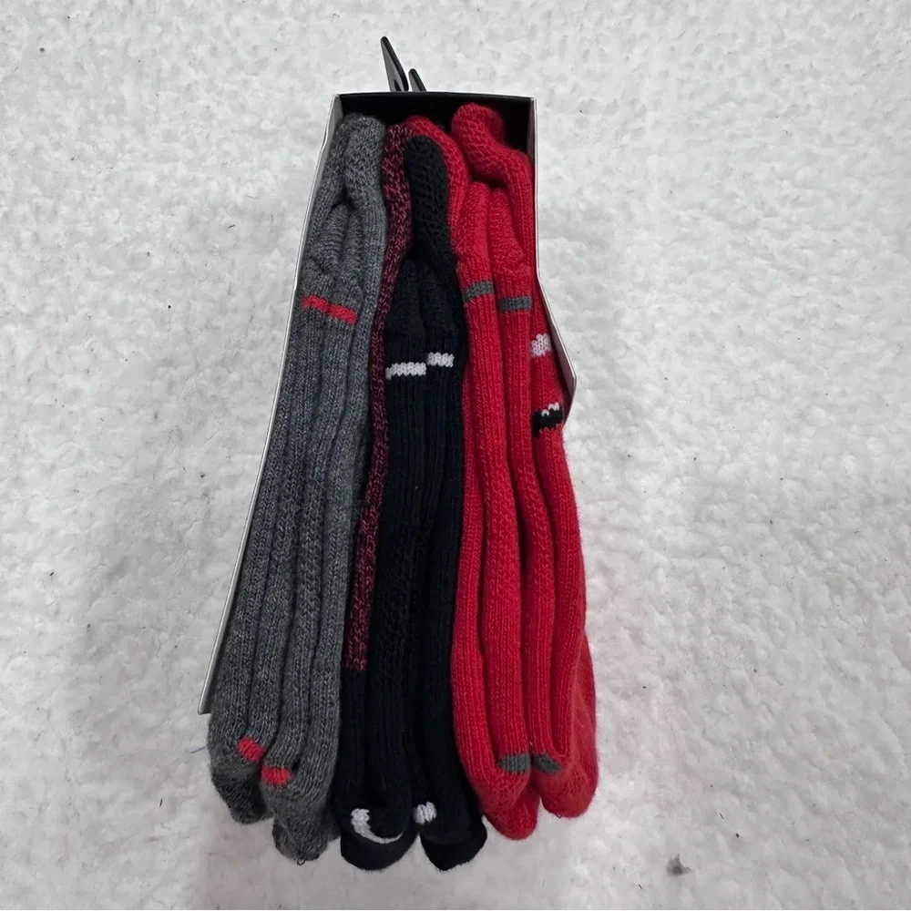 Under Armour UA Phenom Cushioned Crew Socks - Red, Black, Gray